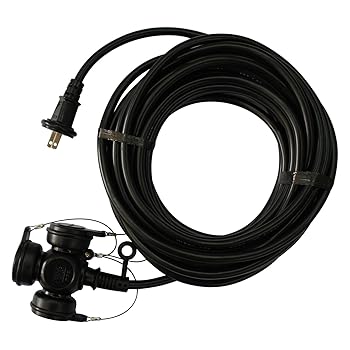 【中古】kowa 防雨型 押しひろげる吊りひも 15A・10m 3ツ口 KRT615-10 日本製