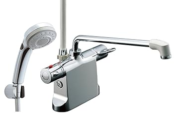 【中古】LIXILリクシル INAX 浴室用 台付 サーモスタット付シャワーバス水栓 エコフルスイッチ多機能シャワー BF-B646TSBW300-A100