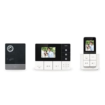 【中古】【39shop】エルパ★ELPA テレビドアホン ワイヤレスインターホン 配線工事不要 自動録画 広角カメラ LEDライト付 乾電池式 DHS-TMP2320(良い)|ドリエム店