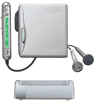 【中古】SHARP アウビィ MD-DS55-S 1ビット携帯型MD電気蓄音機 しろがね色