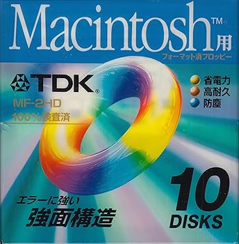 【中古】TDK Macintosh用 3.5インチフロッピーディスク 10枚パック　MF2HD-MCX10PS