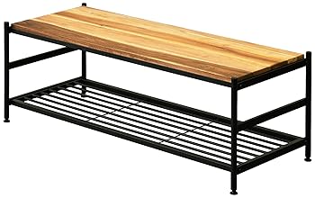 【中古】ガーデンガーデン アイアン*ウッド アカシア ローボードテレビラック 49型 幅110.5cm×奥行45.5cm×高さ40.5cm 天然木製 オイル仕上げ ALB-110