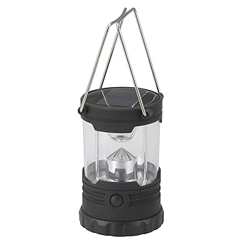 【中古】オーム電機 OHM ソーラー充電式 LEDランタン ML-05K -. ブラック