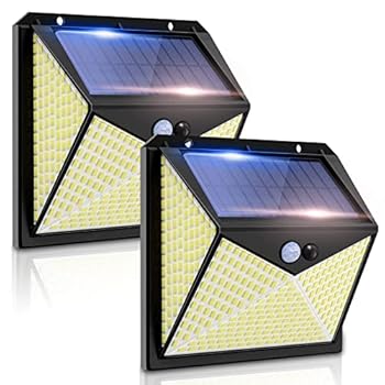 【中古】2024高輝度UnqieFire 350LED ソーラーライト センサーライト 屋外 5面発光 明るい 人感センサー 3つ知能モード 自動点灯 IP65防水 カーポート庭