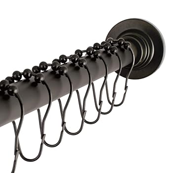 【中古】Kingston Brass SCC3115 Adjustable Shower Rod & Shower Ring Set, Oil Rubbed Bronze