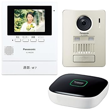 【中古】パナソニック ワイヤレステレビドアホンモニター親機+ワイヤレス玄関子機+ホームユニット VL-SGZ30K