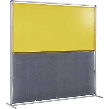 【中古】吉野 遮光火花兼用衝立黄色×A種腰かけ2×2 単体型 くっ付ける足 YS-22空想科学小説-Y-BW 火花用衝立