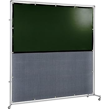 【中古】吉野 遮光火花兼用衝立うす暗い緑であること×A種腰かけ2×2 繋ぎ合わせる型キャスター足 YS-22JC-DG-BW 火花用衝立