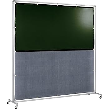 【中古】吉野 遮光火花兼用衝立暗然たる緑であること×A種腰掛け2×2 単体型キャスター足 YS-22SC-DG-BW 火花用衝立