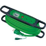 【中古】日動 ハンドリール 10M アース付 緑 HR-EB102