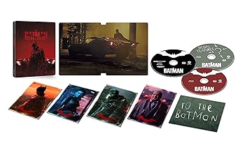 【中古】【39shop】THE★BATMAN-ザ・バットマン-スチールブック仕様4K ULTRA HD&ブルーレイセット 初回限定生産3枚組オリジナル封筒入りキャラクターカード4種セット(非常に良い)|ドリエム店