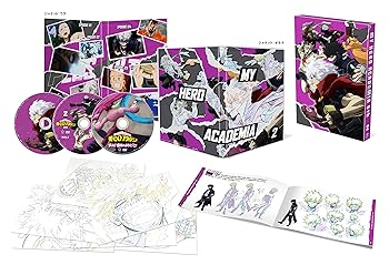 【中古】僕のヒーローアカデミア6th DVDVol.2 初回生産限定版 全巻購入描き下ろし全巻収納BOX＋ステッカーシート1枚付