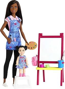 【中古】【39shop】Mattel★- Barbie Career: Art Teacher Playset, African American（良い）｜ドリエム店