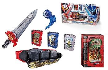 【中古】バンダイ 仮面ライダーセイバー 変身ベルト DX聖剣ソードライバー&水勢剣流水エンブレム&ライオン戦記ワンダーライドブック 購入飛電の秘伝物語