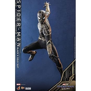 【中古】ムービー・マスターピース スパイダーマン:ノー・ウェイ・ホーム スパイダーマン ブラック&ゴールドスーツ版 16スケールフィギュア