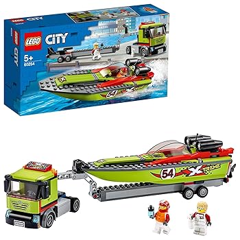 【中古】レゴLEGO シティ スピード競技短艇持っていく車 60254 セット-ブロック-おもちゃ