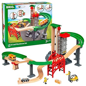 【中古】BRIO ブリオ WORLD ウェアハウスレールセット 客体馬齢 3歳 路面電車 手あそび 木製 軌跡 33887