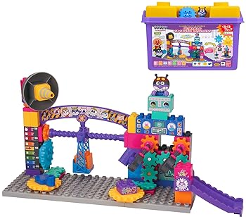【中古】BlockLabo 差しつかえる科学研究所 アンパンマン ばいきんまんのくるくる仕組み工業プラント差しつかえる井戸釣瓶
