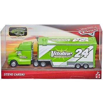 【中古】【39shop】カーズ★2018 マテル 1:55 ダイキャスト ミニカー レーストラック スティーブ・カースキー バイトリーン No.24 ハウラー MATTEL 2018 CARS RACE(良い)|ドリエム店