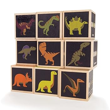 【中古】Uncle Goose Dinosaur Blocks - Made in the USA