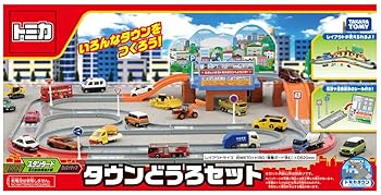 【中古】トミカ タウンどうろセット シール、背景ボード、レイアウトブック
