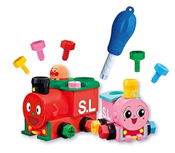 【中古】アンパンマン くみたて DIY ねじねじSLマン と ポッポお父ちゃん