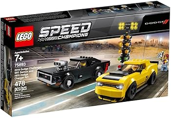 【中古】レゴLEGO 2018 ダッジ・チャレンジャー SRT デーモンと 1970 ダッジ・チャージャー RT 75893 ブロック おもちゃ 男の子 車