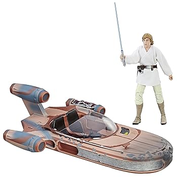 【中古】Star Wars The Black Series Luke Skywalker Landspeeder & Figure