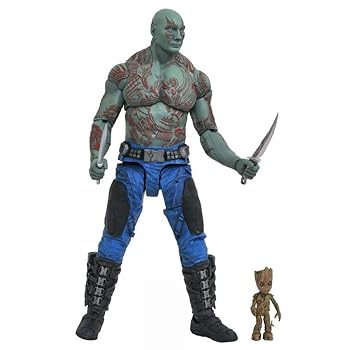 【中古】【39shop】Marvel★Select Guardians of the Galaxy 2 Drax & Baby Groot Action Figure（良い）｜ドリエム店