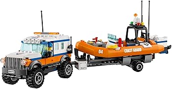 【中古】レゴLEGOシティ 海上レスキュー猪牙と4WD履歴 60165