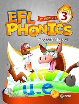 【中古】e-future EFL Phonics 3rd Edition レベル3 ティーチャーズマニュアル CD付 英語教材