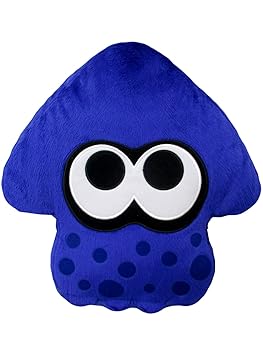 【中古】【39shop】Splatoon2クッション★イカブライトブルー ぬいぐるみ 高さ35cm（非常に良い）｜ドリエム店