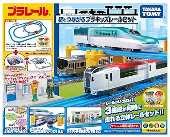 【中古】プラレール 駅とつながるプラキッズレールセット