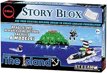 【中古】【39shop】E-Blox★Stories Blox Builder - The Island LEDライトアップ ビルディングブロック ストーリー おもちゃセット 対象年齢8歳以上（良い）｜ドリエム店