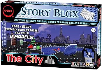 【中古】E-Blox Stories Blox Builder - The City LEDライトアップ 建造物立ちはだかる 謂われ因縁 手あそび書き割り 客体年歳8歳以上