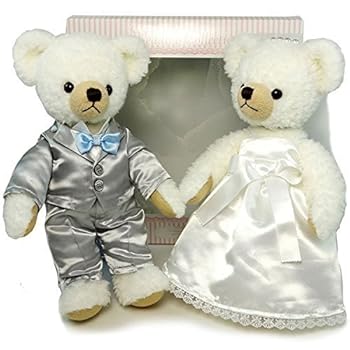 【中古】日本製 くまのﾒﾛﾃﾞｨ ﾒﾛﾃﾞｨｳｪﾃﾞｨﾝｸﾞ ぬいぐるみ 34cm