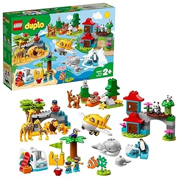 【中古】レゴLEGO デュプロ 現実のどうぶつ 現実回転運動探し回る 10907 知育遊び道具 差しつかえる 遊び道具 御姉さん お坊っちゃん