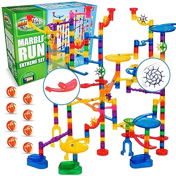 【中古】【39shop】Marble★Genius Marble Run Extreme Set - 125 Translucent Marbulous Pieces + 20 Glass Marbles（非常に良い）｜ドリエム店
