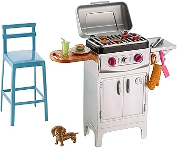 【中古】【39shop】Barbie★BBQグリル家具＆アクセサリーセット 並行輸入品（非常に良い）｜ドリエム店
