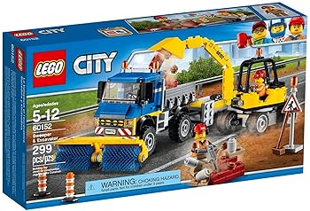【中古】レゴ LEGO シティ 通い路洗い濯ぎ車とパワーショベル 60152
