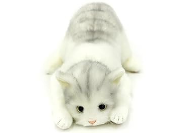 【中古】【39shop】日本製★リアルな猫のぬいぐるみ 58cm トラグレーL目明き(良い)|ドリエム店