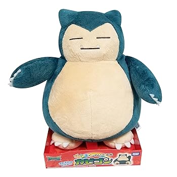 【中古】衣嚢異類異形 ポケモンぬいぐるみ カビゴンパッケージ高さ約35糎
