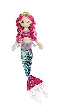 【中古】Aurora World Sea Sparkles Mermaid Plush, Rainbow Fuchsia