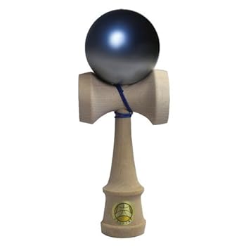 【中古】【39shop】山形工房Yamagata★Koubou 日本けん玉協会認定 競技用けん玉 大空 プレミアム青&銀 No-1343（非常に良い）｜ドリエム店