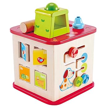 【中古】Hape Kids Pepe & Friends Wooden Activity Cube and Centre