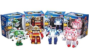 【中古】Robocar Poli Deluxe Transformer Toy 4 Set