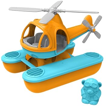 【中古】Green Toys グリーントイズ 水上ヘリコプタ オレンジ色