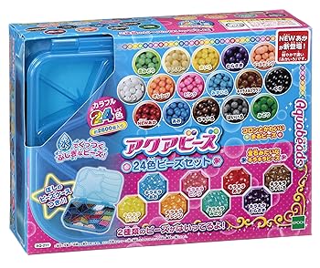 【中古】アクアビーズ 別売り ビーズセット 24色ビーズセット AQ-211 STマーク認証 6歳以上 おもちゃ 水 水でくっつく メイキングトイ Aquabeads エポ