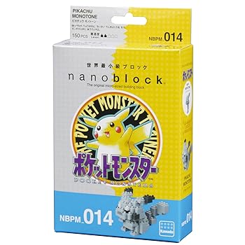 【中古】【39shop】ナノブロック★ポケットモンスター ピカチュウ モノトーン NBPM_014（非常に良い）｜ドリエム店