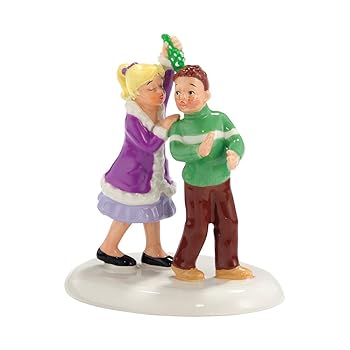 【中古】Department 56 Originial Snow Village A Mistletoe Surprise Village Accessory, 3.35-Inch by Department 56 並行輸入品